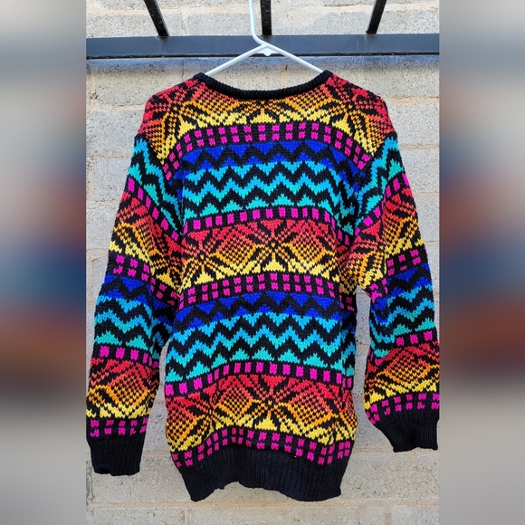 VIA LA 80's vintage handknitt sweater - Picture 3 of 4